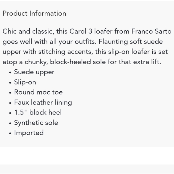 NWOT Franco Sarto Carol 3 Genuine Suede Loafers in Black Sz. 9.5 - Picture 12 of 13